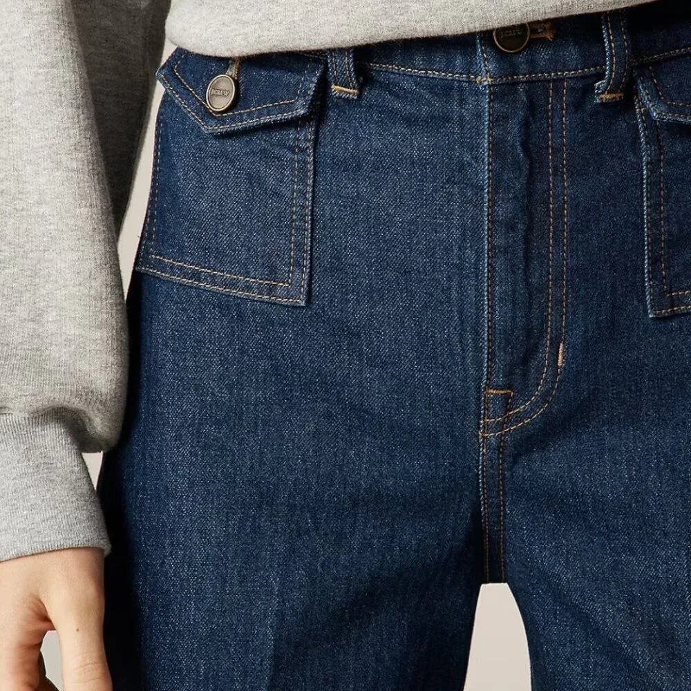 J.Crew Vintage Flare Jean with Flap Pockets Rinse Wash – Size 24– NWT